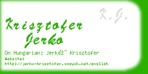 krisztofer jerko business card